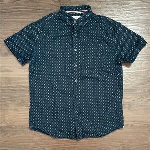 Men's Navy Geometric Button-Down Shirt